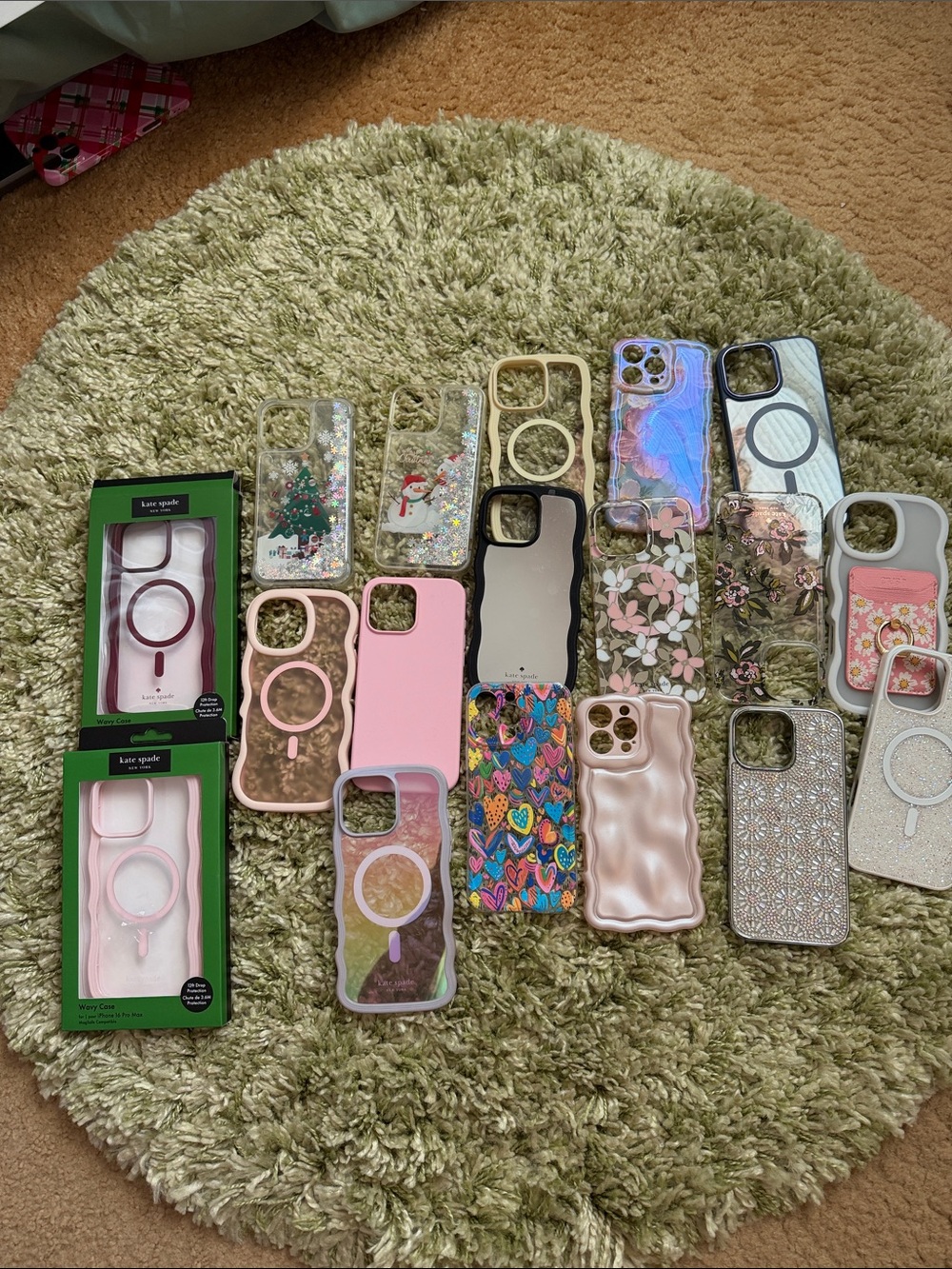 kate spade Assorted Pink and Glitter iPhone Cases Bundle. 18 cases.
